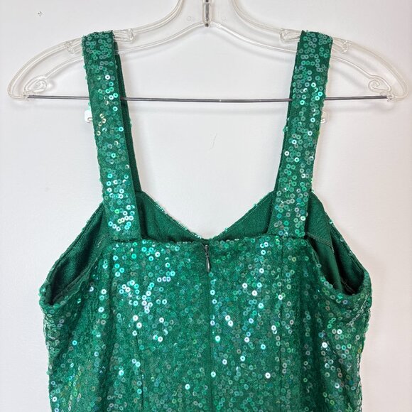 Emerald Green Sleeveless Sequin Dress W/Matching Jacket - Picture 11 of 15